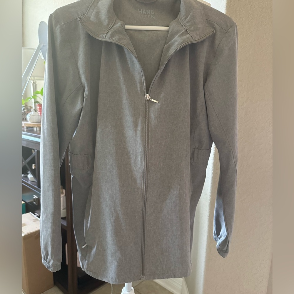 Like New Hang Ten W Lightweight Zip-Up Jacket w/ UPF Sun Protection pit2pit 19”